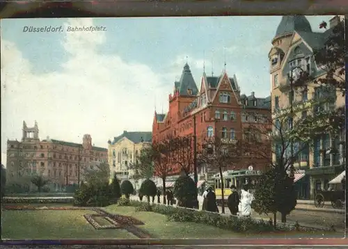 Duesseldorf Bahnhofsplatz Strassenbahn Kat. Duesseldorf