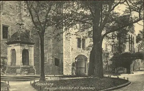Merseburg Schlosshof mit Rabenhaus Kat. Merseburg