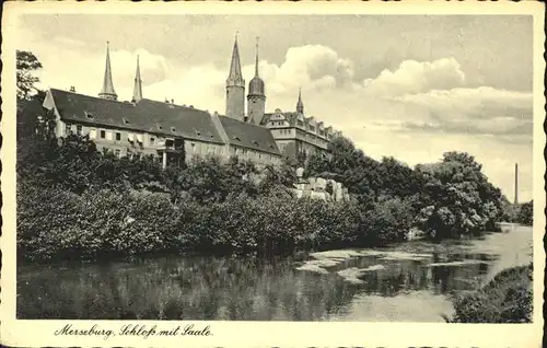 Merseburg Schloss mit Saale Kat. Merseburg