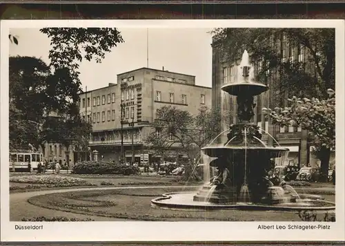 Duesseldorf Albert Leo Schlagerter Platz Brunnen Kat. Duesseldorf