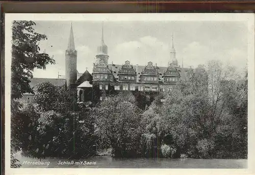 Merseburg Schloss mit Saale Kat. Merseburg