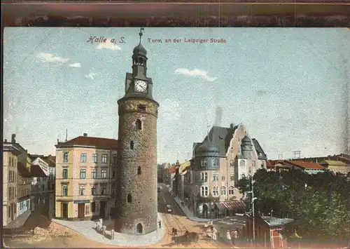 Halle Saale Turm an Leipziger Strasse Kat. Halle