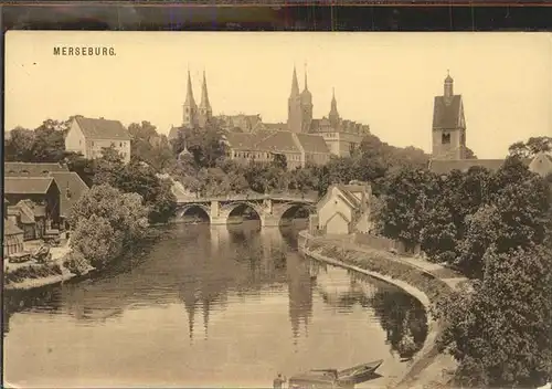 Merseburg Saale Bruecke Schloss Kat. Merseburg