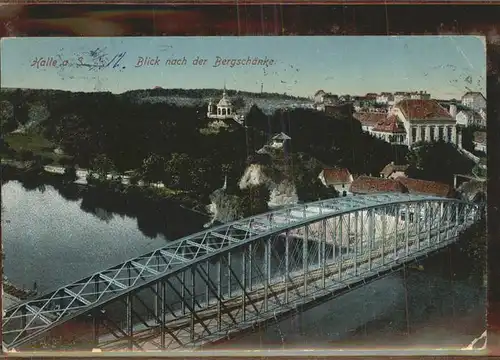 Halle Saale Bergschenke Bruecke Saale Kat. Halle