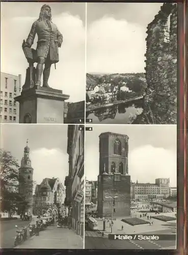 Halle Saale Haendel Denkmal Leipziger Turm Marktplatz Kat. Halle