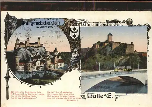 Halle Saale Burg Giebichenstein um 1400 Saale Bruecke Kat. Halle
