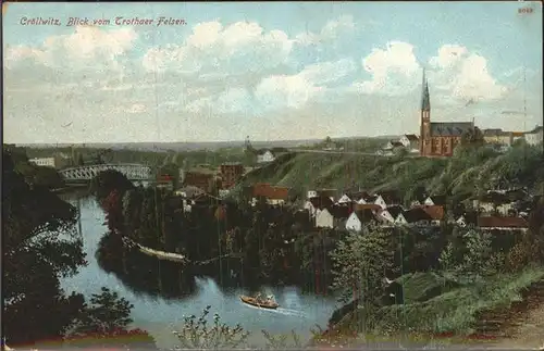 Halle Saale Croellwitz Blick vom Trothaer Felsen Kat. Halle