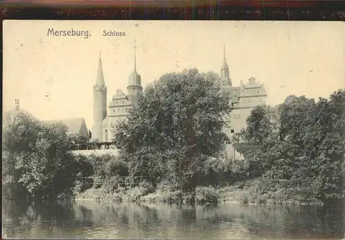 Merseburg Saale Schloss Teich Kat. Merseburg