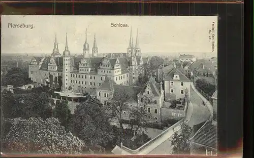 Merseburg Saale Schloss Bahnpost Kat. Merseburg