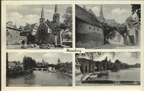 Merseburg Saale Dom Krummes Tor Gotthardteich Schloss Waterloobruecke Feldpost Kat. Merseburg