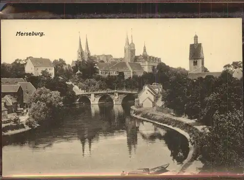 Merseburg Saale Schloss Waterloobruecke Kirche Kat. Merseburg