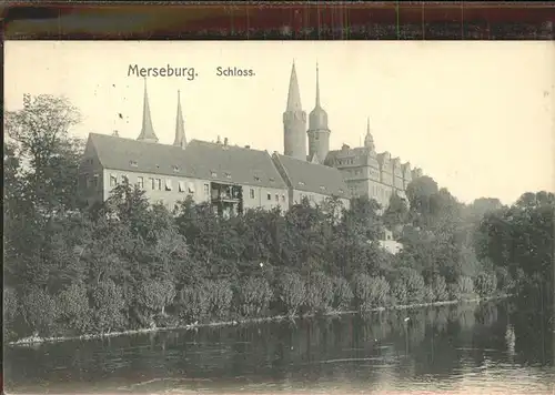 Merseburg Saale Schloss Bahnpost Kat. Merseburg