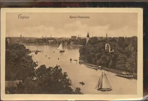 Berlin Spree Panorama Segelboot Kat. Berlin