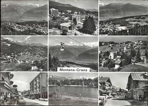 Crans Montana Panorama Lac Grenon Seilbahn Dorfstrasse Kat. Crans Montana