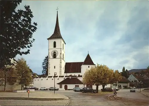 Muttenz Kirche mit Wehrmauerring Kat. Muttenz