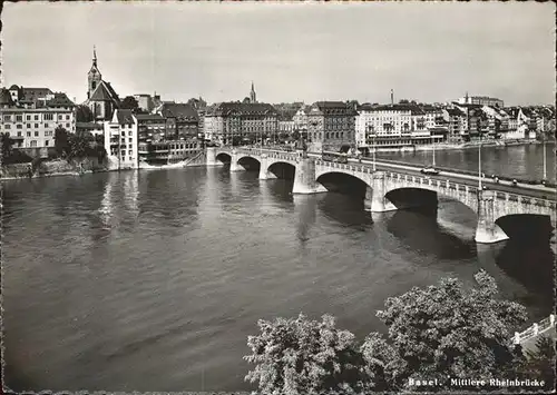 Basel BS Mittlere Rheinbruecke Kat. Basel