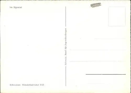 Schwarzenberg LU Im Eigental Serie Schweizer Wanderkalender 1942 Kuenstlerkarte Kat. Schwarzenberg LU