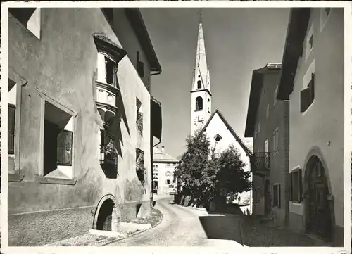 S chanf Dorfstrasse Kirche Kat. S chanf