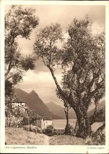 Gandria Lago di Lugano Partie am See Kat. Gandria