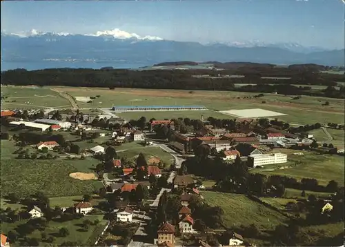 kk26360 Biere VD Les Casernes Lac Leman Mont Blanc Fliegeraufnahme Kategorie. Biere Alte Ansichtskarten