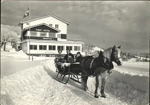 Vitznau First Hotel Rigi Pferdeschlitten Kat. Vitznau