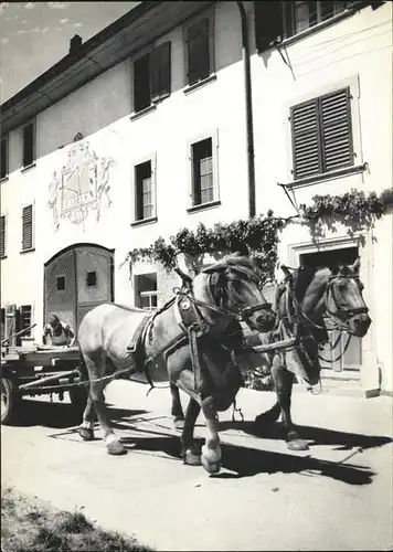 Neunkirch Bauernhof Pferdewagen Kat. Neunkirch