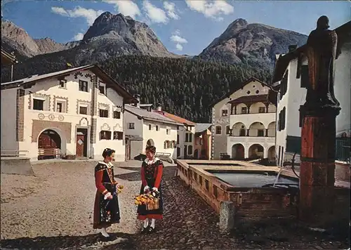 Scuol Dorfplatz Museum Kat. Scuol