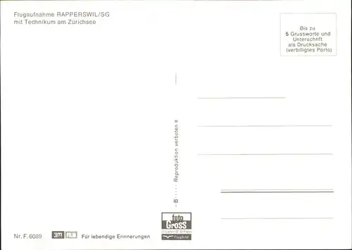 Rapperswil SG Luftbild Technikum Kat. Rapperswil SG