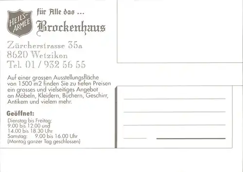 Wetzikon ZH Brockenhaus / Wetzikon ZH /Bz. Hinwil