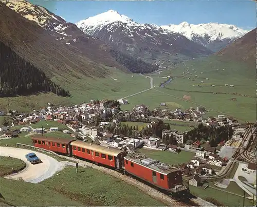 Andermatt Oberalpbahn Luftbild Kat. Andermatt