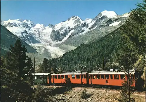 Morteratschgletscher Monte Bello Bernina Gruppe Kat. Morteratsch