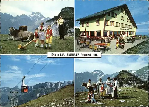 Ebenalp Berggasthaus Ebenalp Saentis Rind Alphorn Kat. Ebenalp