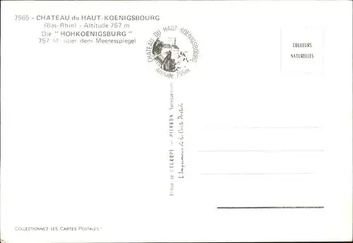 Hohkoenigsburg Haut-Koenigsbourg  / Orschwiller /Arrond. de Selestat-Erstein