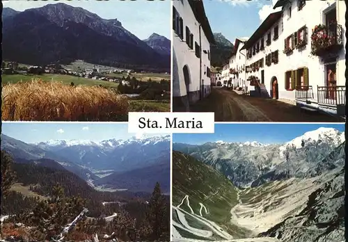 Sta Maria Muestair Piz Lad Dorfstrasse Kat. Sta Maria Muestair