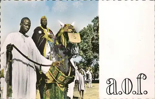 Ouagadougou Empereur des Mossis et ses Palefreniers Pferd Kat. Ouagadougou
