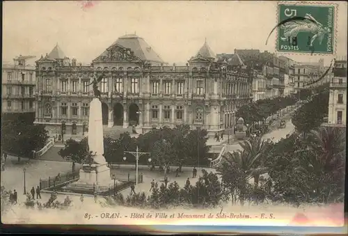 Oran Algerie Hotel de Ville et Monument de Sidi Brahim Denkmal Kat. Oran