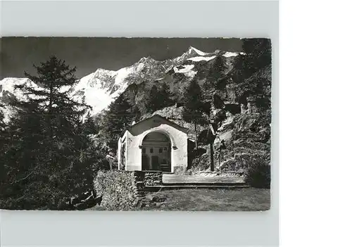 Saas Fee Kapelle Maria zur Hohe Stiege Mischabelgruppe Kat. Saas Fee