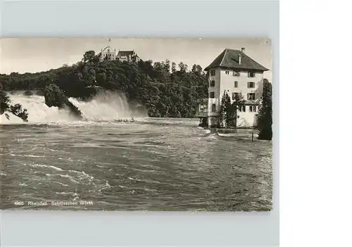 Schaffhausen SH Rheinfall Schloesschen Woerth Kat. Schaffhausen