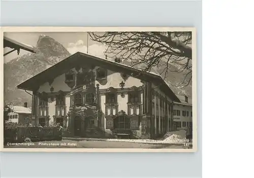 Oberammergau Pilatushaus mit Kofel Kat. Oberammergau