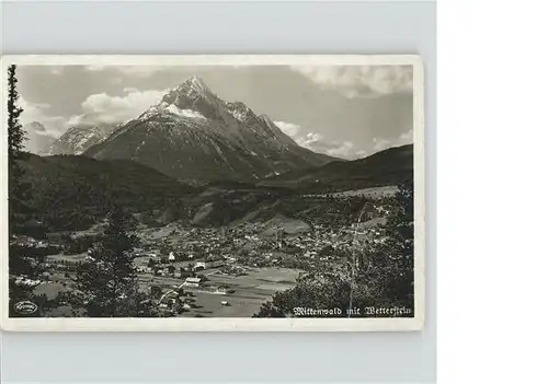 Mittenwald Karwendel Tirol Panorama mit Wetterstein Kat. Schwaz