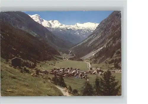 Taesch Panorama mit Breithorn Kleines Matterhorn Kat. Taesch