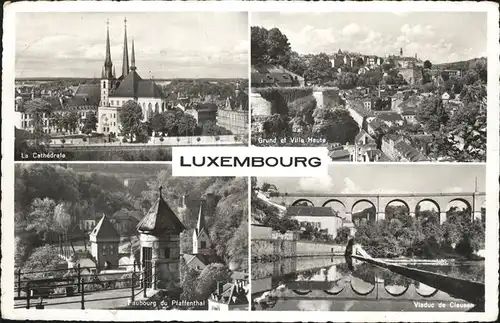 Luxembourg Luxemburg Cathedrale Grund et Ville Haute Pfaffenthal Viaduc de Clausen / Luxembourg /