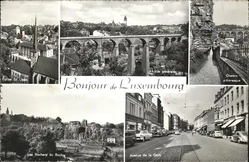 Luxembourg Luxemburg Cathedrale Viaduc de Clausen Les Rochers du Bock Avenue de la Gare / Luxembourg /