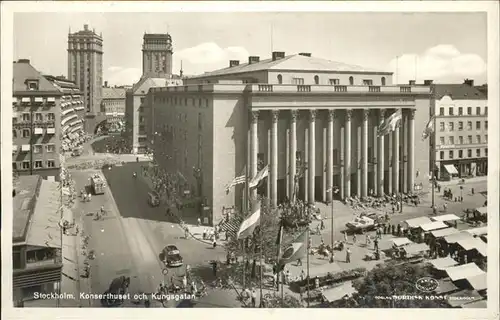 Stockholm Konserthuset och Kungsgatan Kat. Stockholm