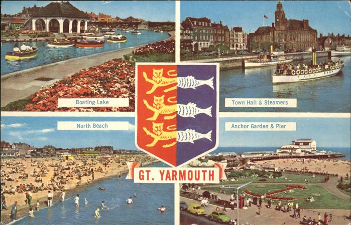 Yarmouth Boating Lake North Beach Town Hall Steamers Anchor Garden