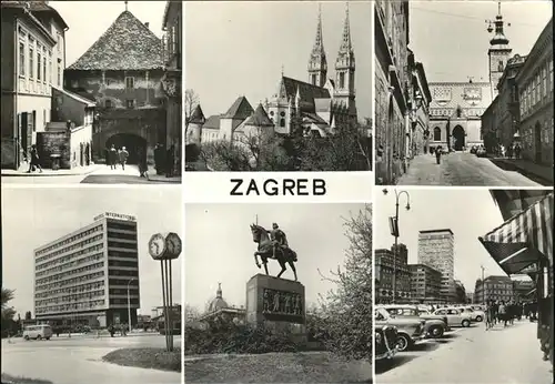 Zagreb Kirchen Stadttor Hochhaus Reiterdenkmal Kat. Zagreb