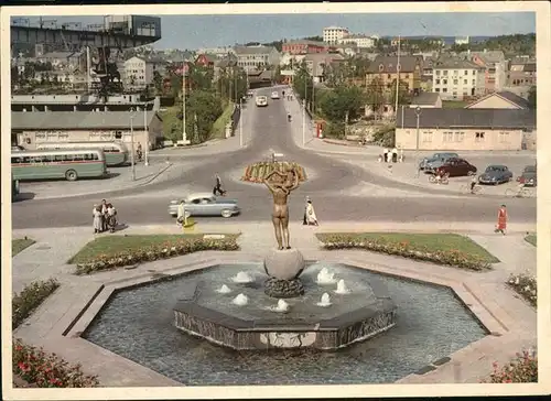 Narvik The Market Square with the Monument of Liberation Kat. Narvik