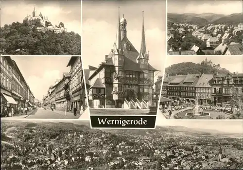 pw10092 Wernigerode Harz Kirche Brunnen Stadt Burg Kategorie. Wernigerode Alte Ansichtskarten