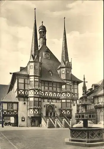 pw34549 Wernigerode Harz Rathaus Brunnen Kategorie. Wernigerode Alte Ansichtskarten