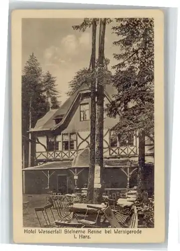 we46429 Wernigerode Harz Hotel Wasserfall Steinerne Renne * Kategorie. Wernigerode Alte Ansichtskarten